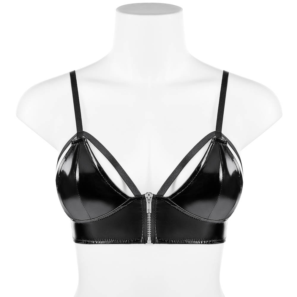 Woman Open Zipper Halter Bra S - đánh giá và giá Suspender Tank Top