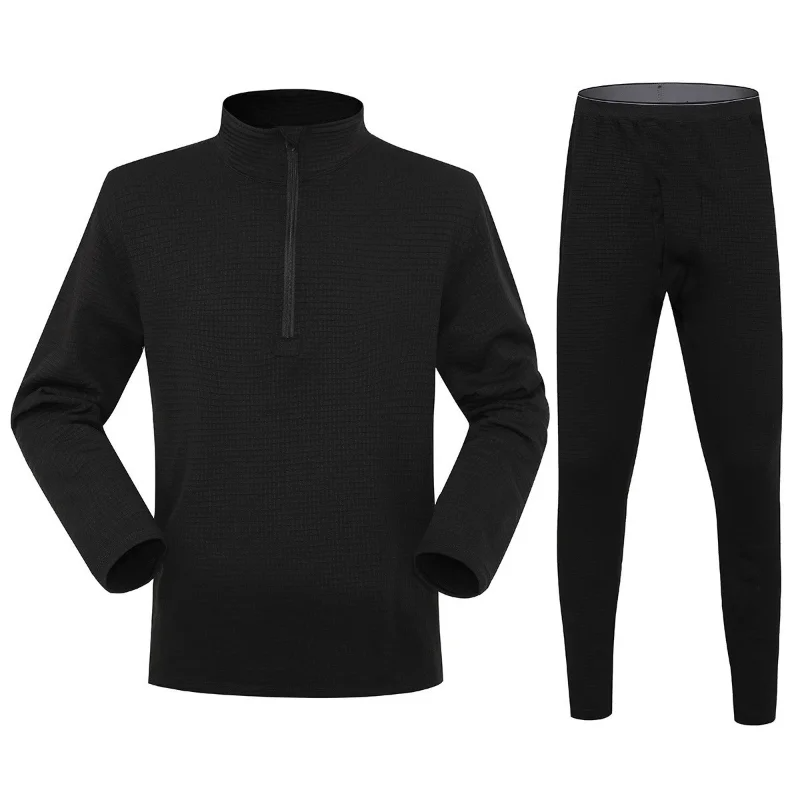 Men Grid Fleece Thermal Underw - đánh giá và giá Base Layer Top